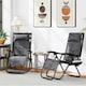 image 3 of Yaheetech 2-Piece Zero Gravity Chairs with Sunshade & Side Tray-Grey | Grey | Grey | One Size