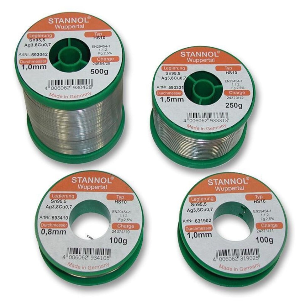 STANNOL - Lead Free Solder Wire 1.5mm, 100g, 217°C