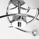 image 3 of ValueLights Kavio Polished Silver Semi-Flush Light & Bulb | Chrome