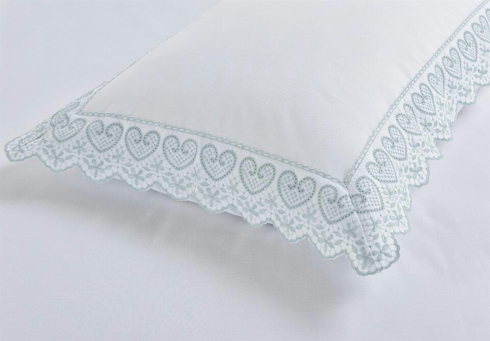 image 1 of Evelyn White Duvet Cover Set | White | Super King