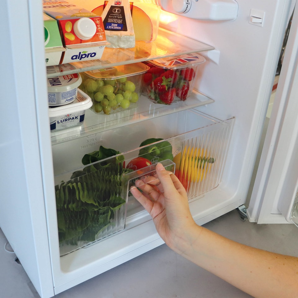 image 1 of Igenix IG347FF Freestanding Under Counter Fridge Freezer, 87 L 47 cm Wide, White