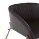 image 5 of Interiors by Premier Brown Faux Leather Armchair, Modern Dining Chair, Luxe Dining Room Accent Chair, Comfortable Dining Chair