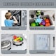 image 4 of COSTWAY Wooden Play Kitchen Kids Pretend Play Toy w/ Microwave Ice Make