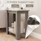 image 4 of COSTWAY 2-Tier End Table Modern Side Table w/Storage Shelf Grey