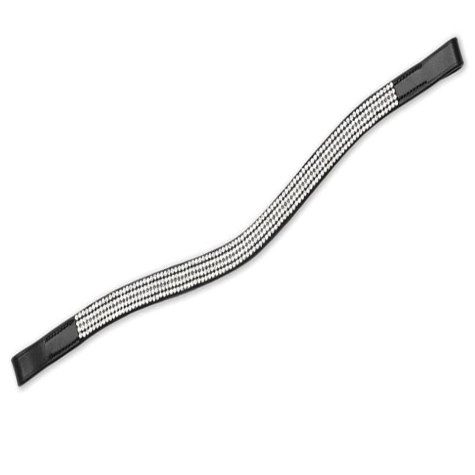 image 1 of Shires Aviemore Small Diamante Browband Brown | Size: X-Full
Colour: H.Brown