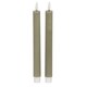 image 1 of Luxe Collection Natural Glow Ribbed Taper Candles - Wax - L2 x W2 x H24 cm - Sage