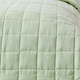 image 3 of Homescapes Cotton Quilted Reversible Bedspread Sage Green and Cream - 230 x 250 cm | Green