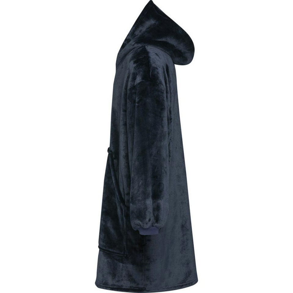 image 1 of Unisex Adult Denali Hoodie Blanket - Dark Blue - One Size Blue