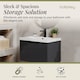 image 2 of Balterley Fluted Front Wall Hung 1-Drawer Bathroom Vanity Unit with 1 Tap Hole Basin, Handles | Grey | Soft Black