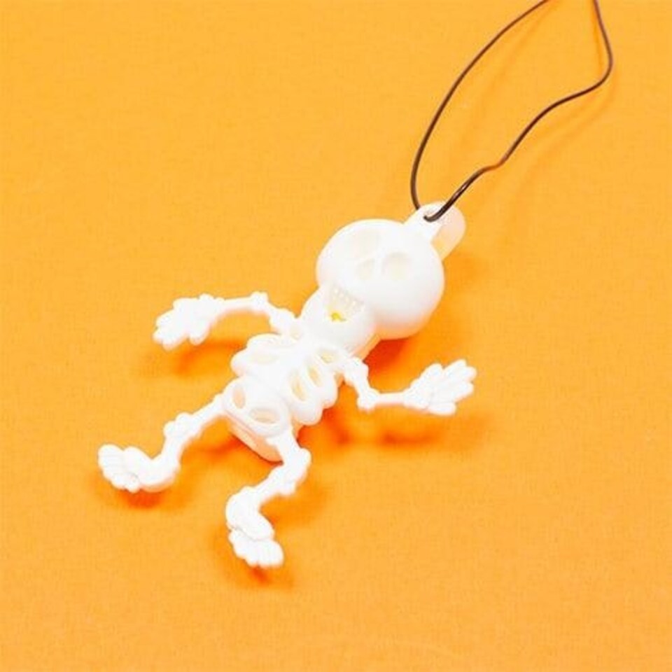 image 1 of Skeleton Hi-Glow Halloween Necklaces - Pack of 2