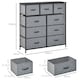 image 5 of HOMCOM 9 Drawers Storage Chest Dresser Organizer Unit w  Steel Frame, Wood Top, Easy Pull Fabric Bins, for Bedroom, Hallway, Entryway, Black & Grey