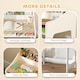 image 6 of AIYAPLAY Kids Desk and Chair Set, Children Study Table with Storage, Natural | White | Natural wood finish and white | Desk: 68H x 60W x 48D cm; Chair: 53H x 30W x 33.5D cm