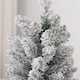 image 9 of HOMCOM 7ft Artificial Pencil Christmas Tree with 405 Snow Flocked Branches, Metal Base, Realistic mas Tree, White