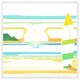 image 1 of Surf board on beach (Picture Frame) White | S