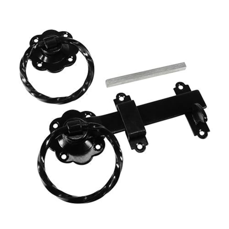 Timco - Ring Gate Latch - Twisted - Black (Size 6" - 1 Each)