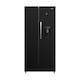 image 1 of HYE 444 Litre Frost Free American Fridge Freezer with Non-Plumbed Water Dispenser, 83cm, Black - RF01AMWD460B03