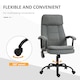 image 6 of Vinsetto Massage Office Chair Linen Computer Chair with Adjustable Height Grey