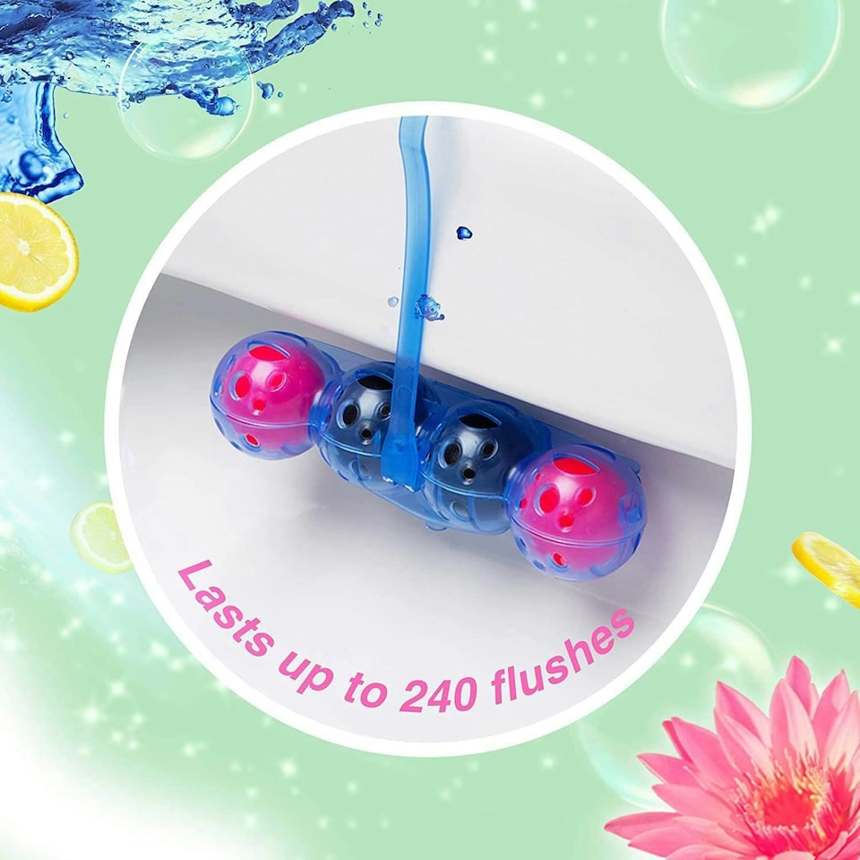 image 1 of Bloo Colour Active Toilet Rim Block Fresh Flowers Anti-Limescale 3 x 50g 5 Packs