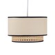 image 3 of Set of 2 Koral - Natural Rattan and Cane 25 cm Easy Fit Two Tier Pendant Shades | Cream | Medium | 2