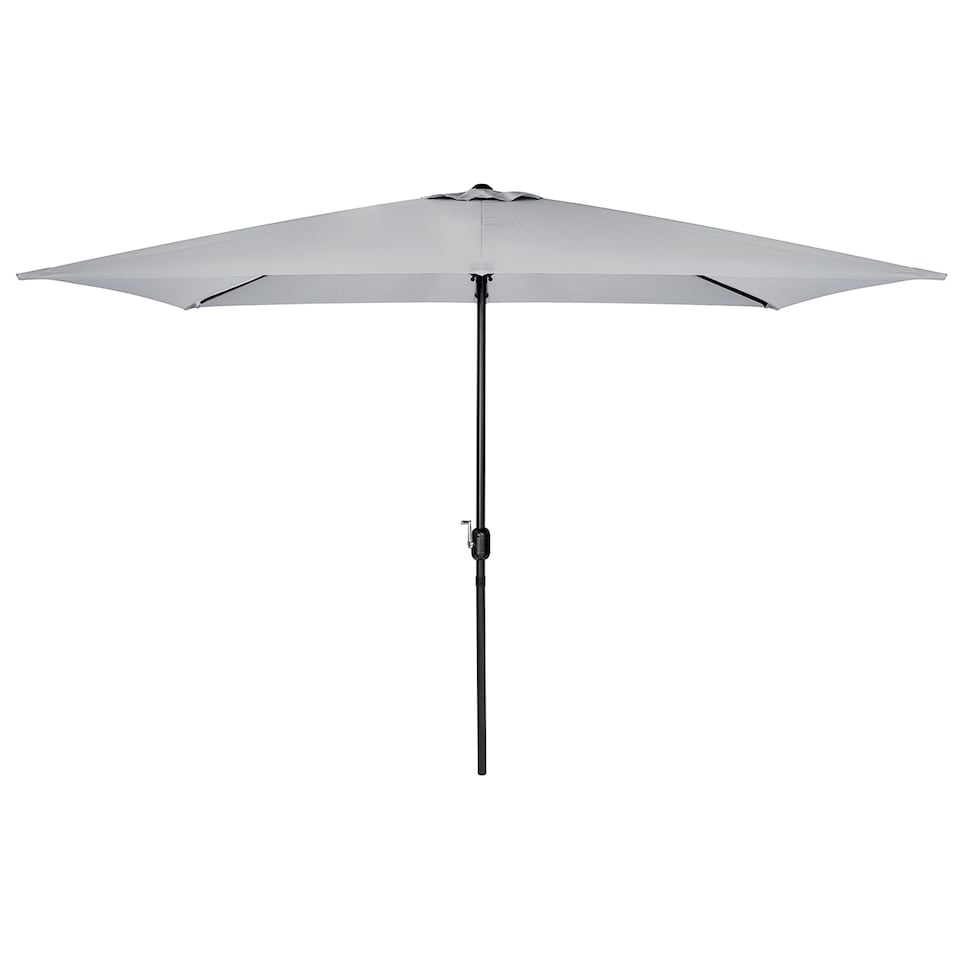 image 1 of Charles Bentley 3m x 2m Rectangular Outdoor Garden Umbrella - Light Grey