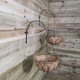 image 3 of Pack of 2 Tom Chambers Black Lattice Metal Garden Hanging Basket with WaterSave Coco Fibre Liner 35cm - Without Bracket Black