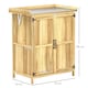 image 5 of Outsunny Wooden Garden Storage Shed w/ Hinged Roof and Shelf, Natural Yellow
