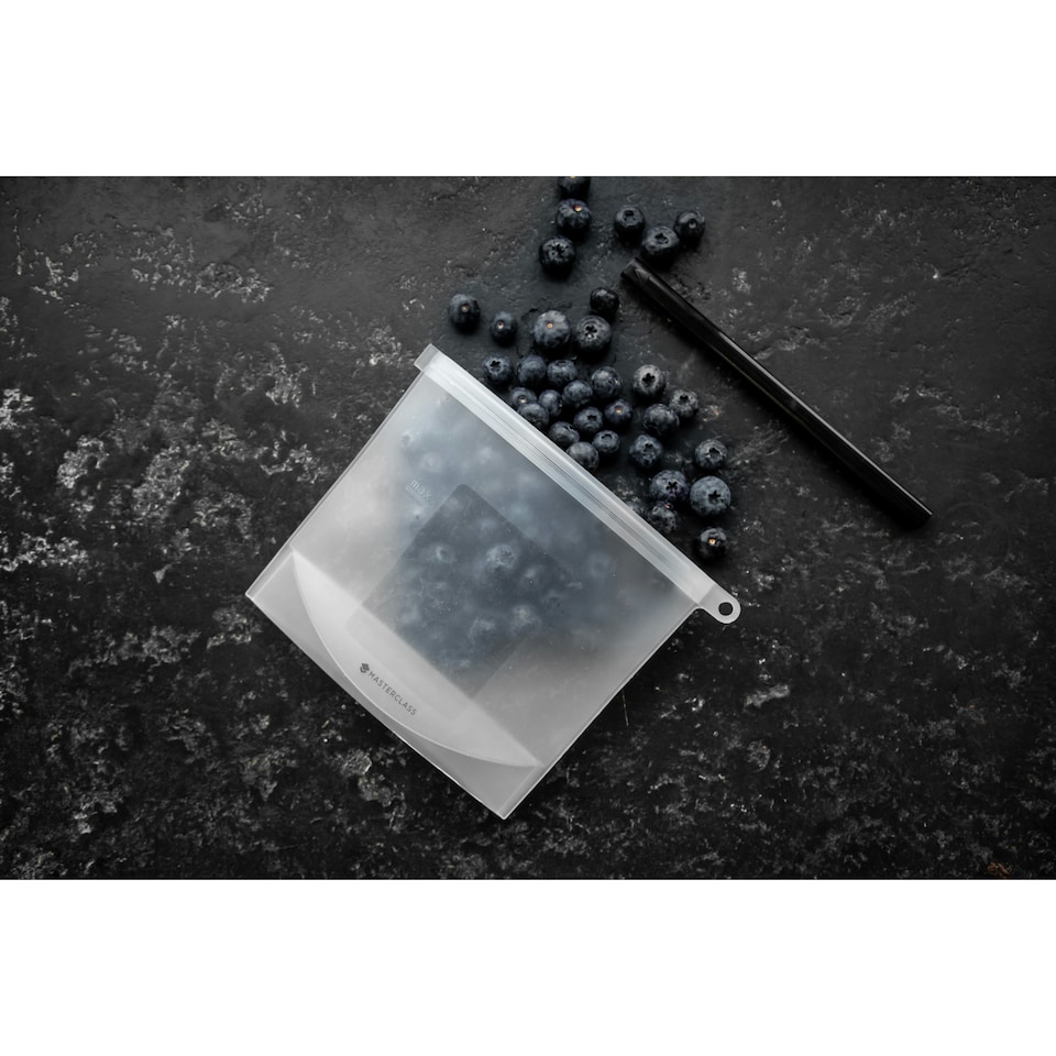 image 1 of MasterClass Food Storage Bag Clear Silicone 1L