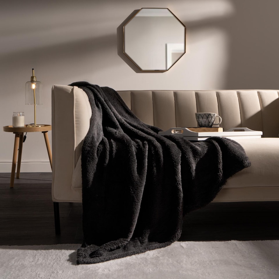 image 1 of OHS Teddy Fleece Large Throw Blanket