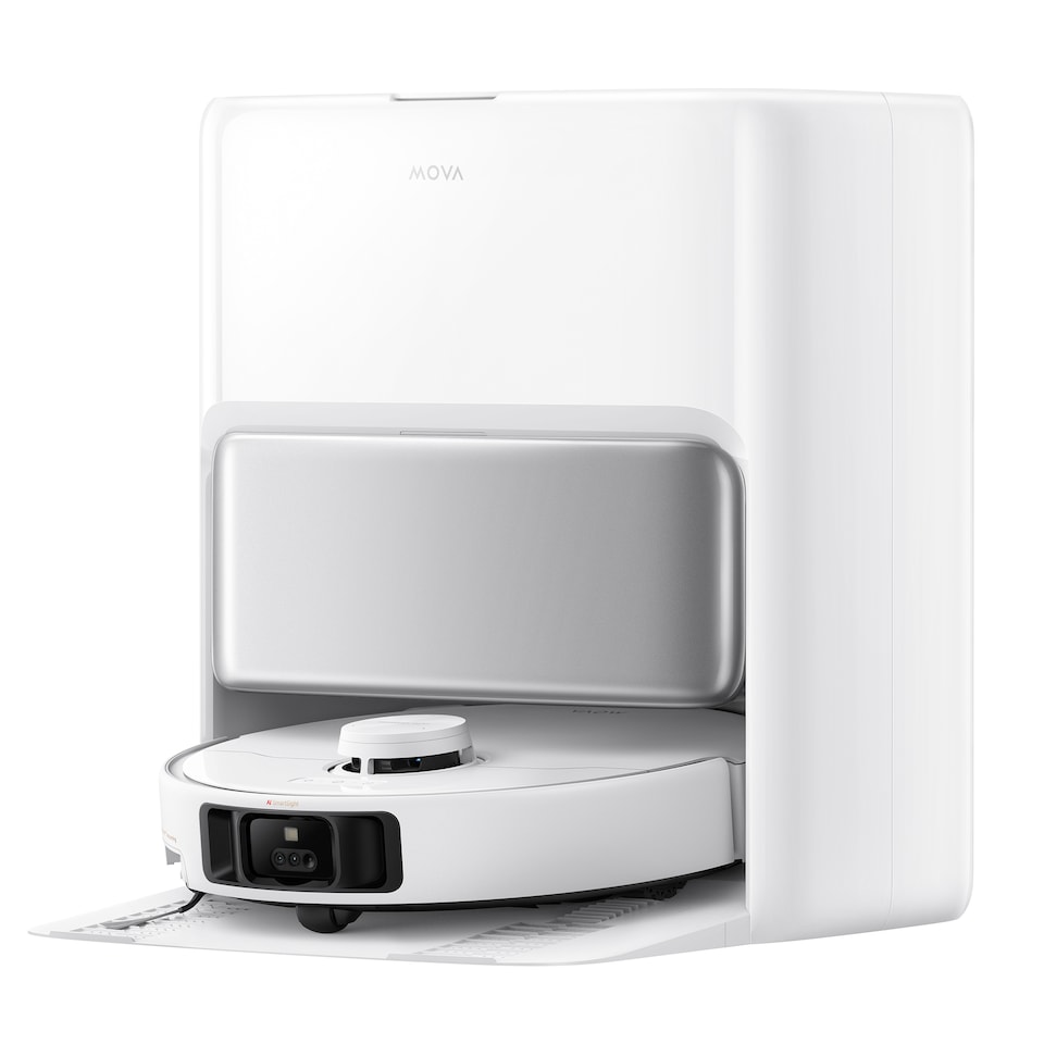 image 1 of MOVA P50 Pro Ultra Robot Vacuum and Mop, 19000Pa Suction Power, All-in-one Cleaning Station, White