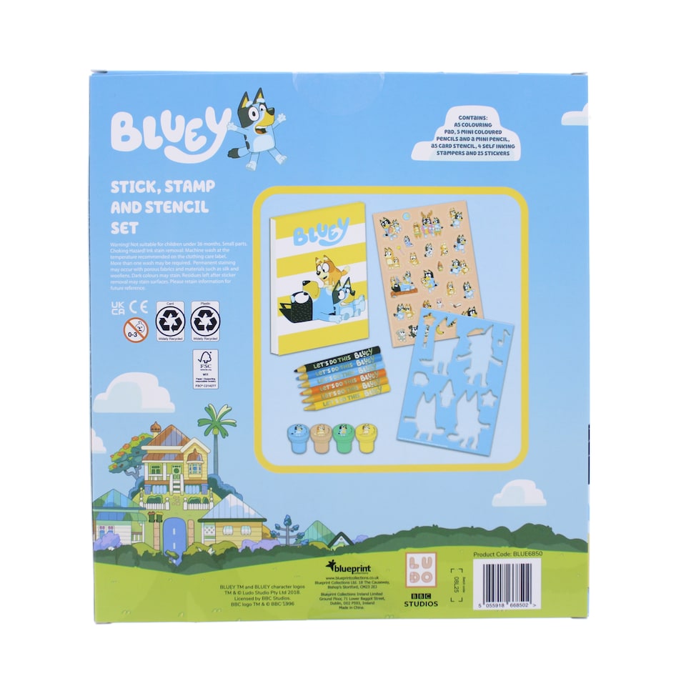 image 1 of Bluey Stick, Stamp and Stencil Set
