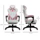 image 7 of Vinsetto Gaming Chair Ergonomic Reclining Manual Footrest Wheels Stylish Pink