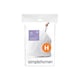 image 1 of Simplehuman 35L Code H Bin Liners, 50% Recycled Custom Fit Bin Bags, Pack of 100 | White | Code H | Code H | 5