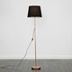 image 2 of ValueLights Charlie Copper Floor Lamp Black Taper Shade 