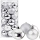 image 1 of 60mm/18Pcs Christmas Baubles Shatterproof Silver,Tree Decorations
