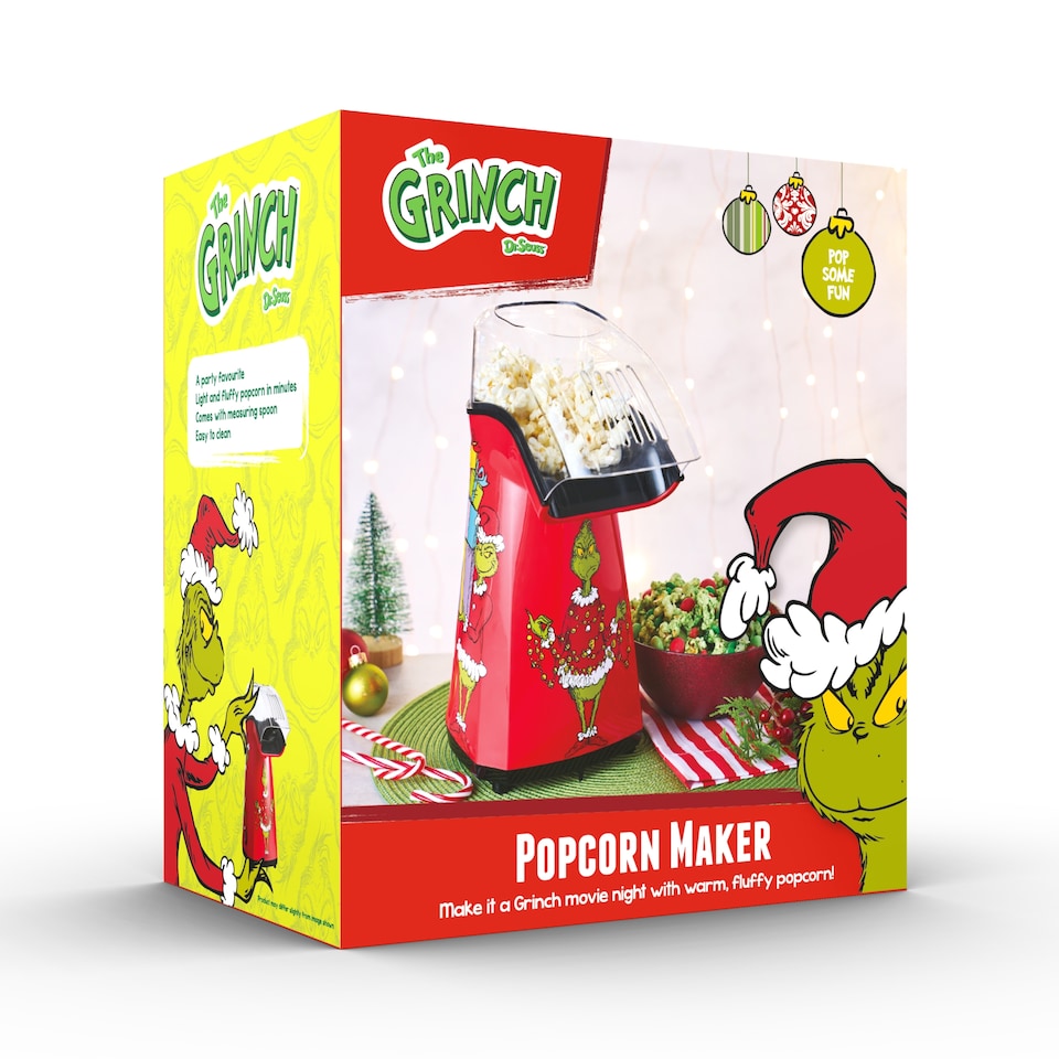 image 1 of Grinch Popcorn Maker Red 1200W Hot Air Popper