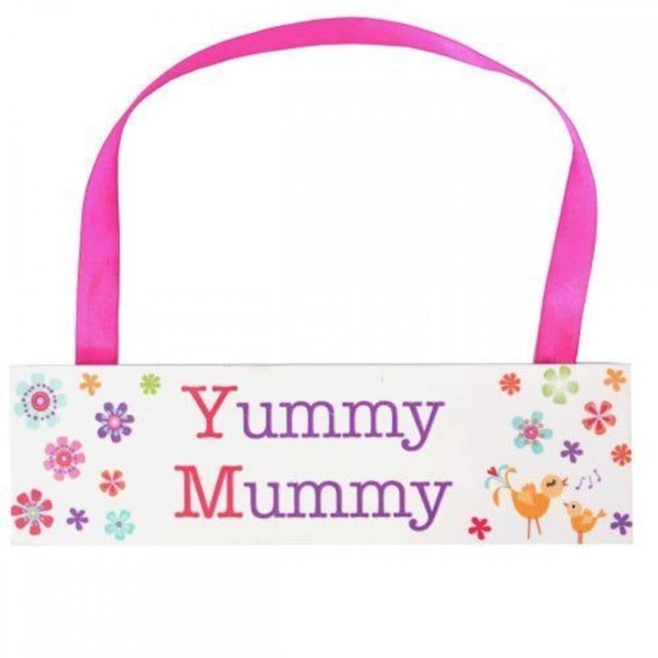 image 1 of Wooden Pink Yummy Mummy Plaque, Birthday, Christmas, Mother's Day, Anytime Gift