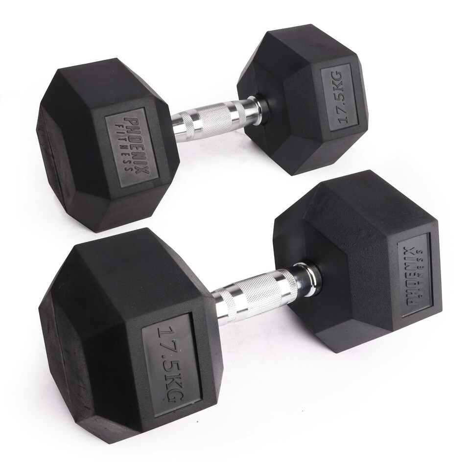 image 1 of Phoenix Fitness Pair of Hex Dumbbells - 17.5kg