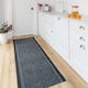image 1 of kukoon 3ft - 39ft Long Dark Grey Hallway Runner Rug Stair Carpet Mat 80cm x 914cm