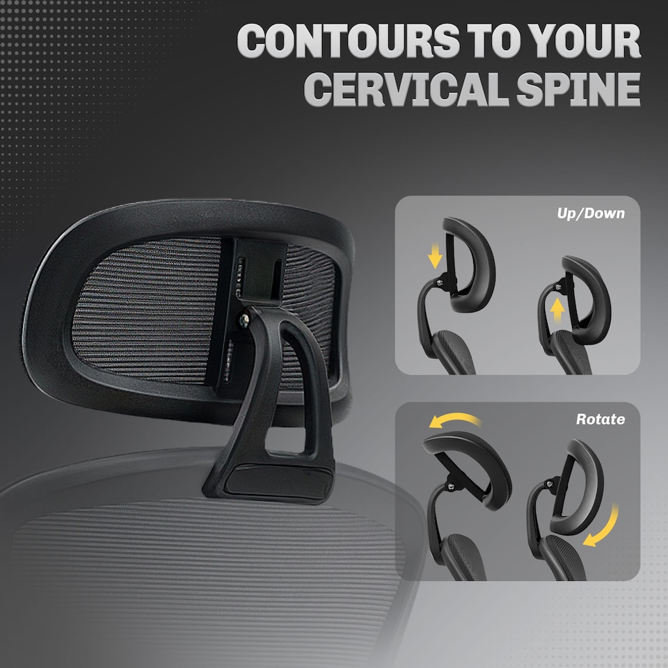 image 1 of HOMCOM Ergonomic Office Chair, Mesh High Back Desk Chair with Adjustable Lumbar Support and Headrest, Footrest, Reclining Executive Swivel Computer Chair for Home Study, Black | Black