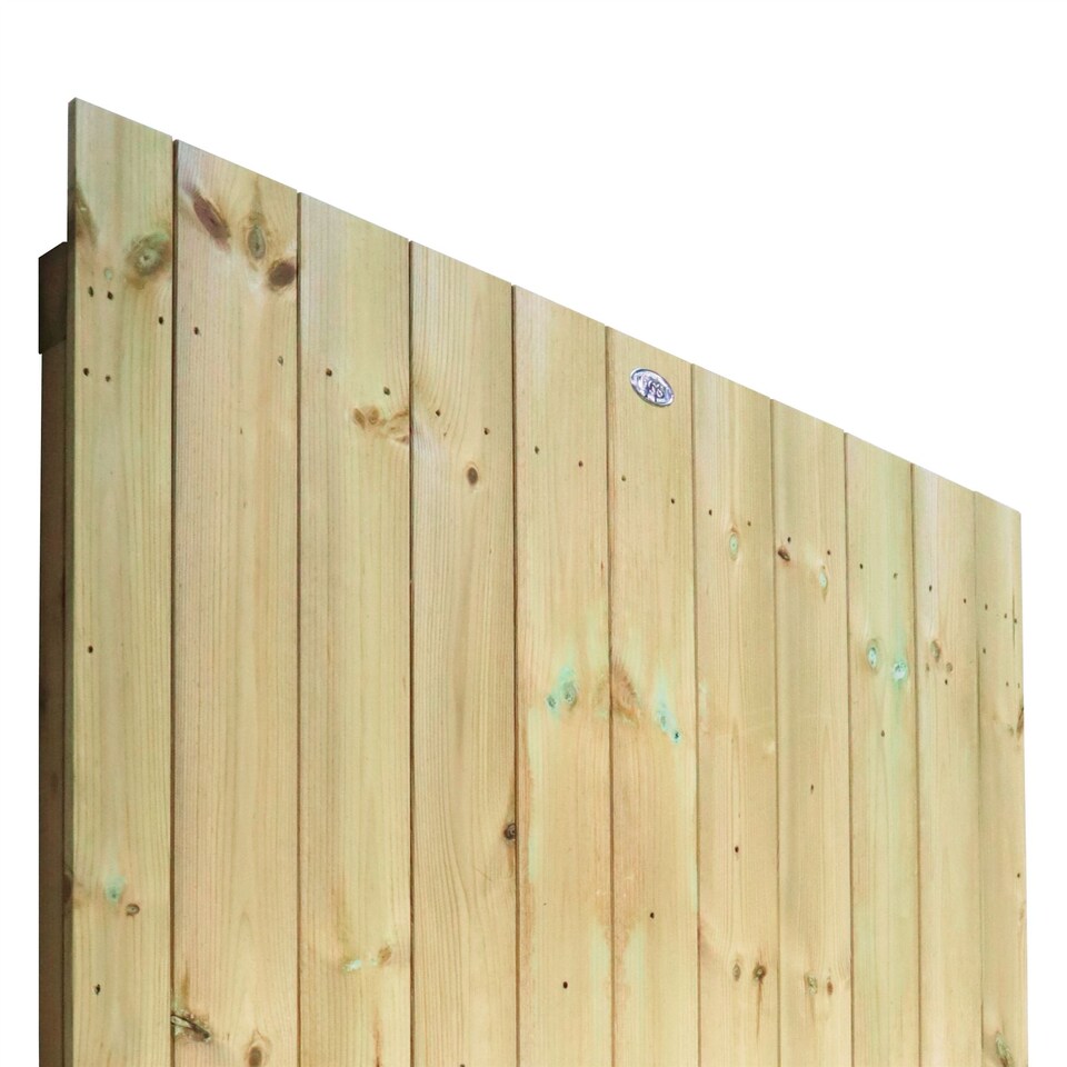 image 1 of Flat Top Wooden Garden Gate 6ft x 4ft Tongue & Groove Fully Framed Treated Door