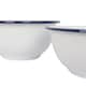 image 4 of Argon Tableware 2pc White Enamel Mixing Bowl Set - Blue