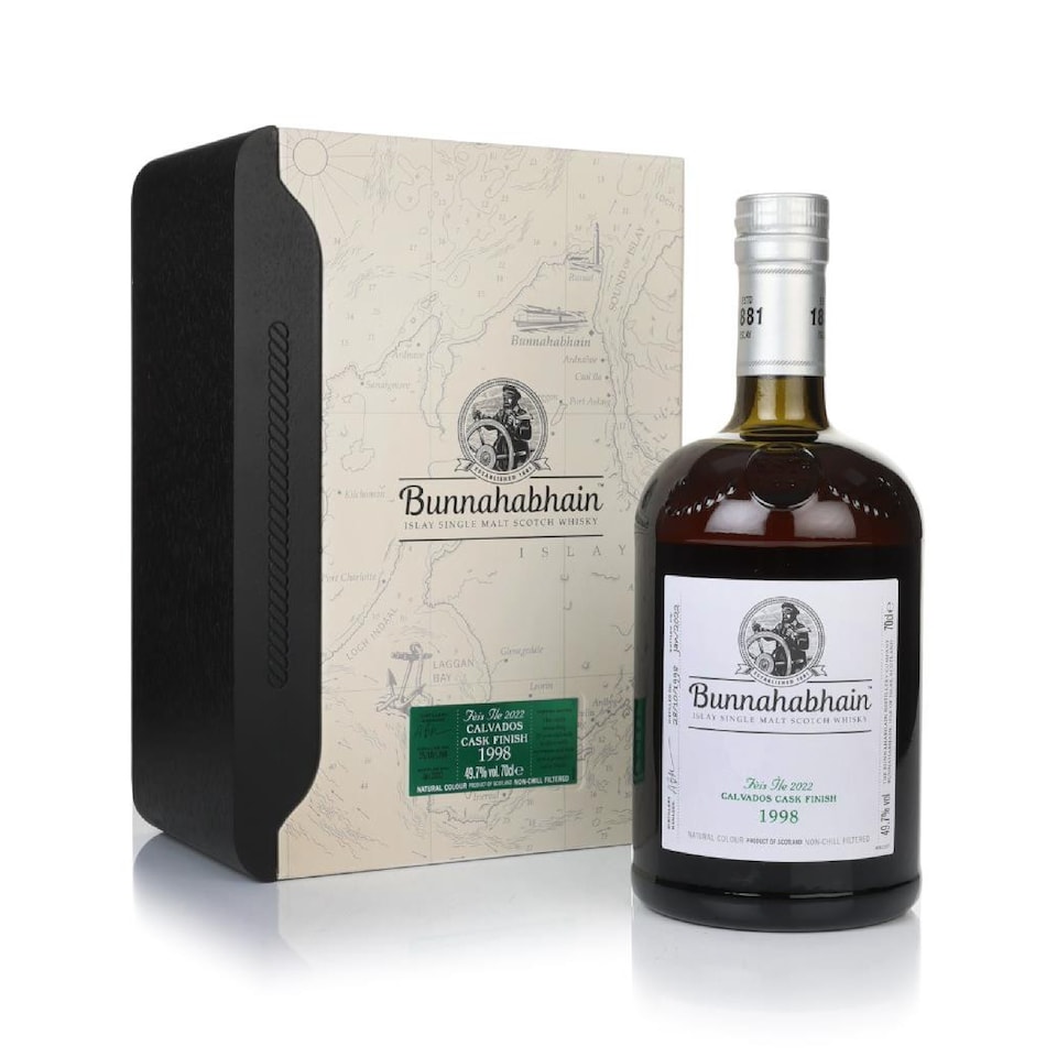 image 1 of Bunnahabhain - Feis Ile 2022 - Calvados Cask Finish Islay Single Malt Scotch 1998 23 year old Whisky | Multi | Bunnahabhain - Feis Ile 2022 - Calvados Cask Finish Islay Single Malt Scotch - 1998 23 year old Whisky 70cl 49.7% ABV | 1