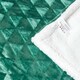 image 5 of Homescapes Emerald Green Geometric Triangle Velvet Throw - 160 x 200 cm Green