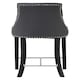 image 4 of Interiors by Premier Park Grey Faux Leather Bar Chair, Backrest Breakfast Bar Chair, Footrest Living Bar Chair Kitchen