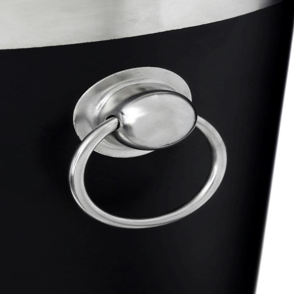 image 1 of Black Enamel Champagne Bucket