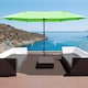 image 2 of Outsunny 4.6m Garden Parasol Double-Sided Sun Umbrella Patio Market Shelter Canopy Shade Outdoor with Cross Base – Green
