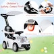 image 8 of COSTWAY 3 in 1 Push Car Toddler Stroller Walking Car White