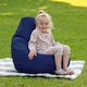 image 2 of Kids High Back Bean Bag Navy Blue Indoor Outdoor Childrens Bean Bags | Blue | Navy Blue | M | 1