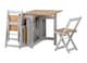 image 3 of Santos Butterfly Dining Set - Slate Grey - Distressed Waxed Pine | Grey | 5