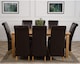 image 3 of Oslo 180 x 90 cm Large Oak Dining Table and 8 Montana Leather Chairs | Brown | Brown